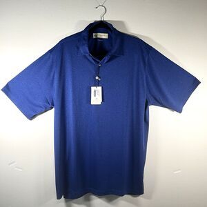 Donald Ross Sportswear Golf Polo Shirt Mens Large Blue Short Sleeve NEW